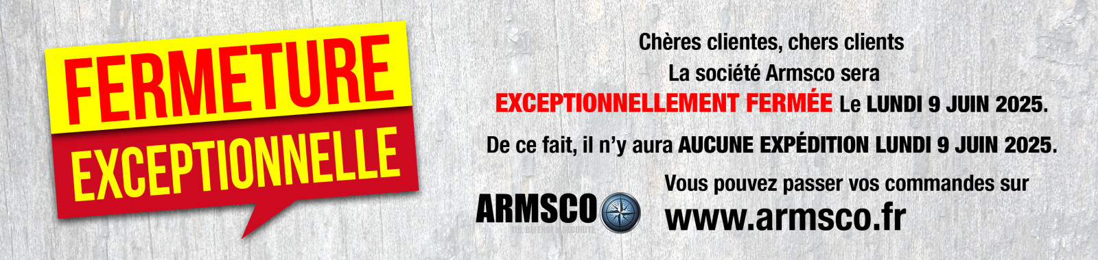 Fermeture Pentecôte