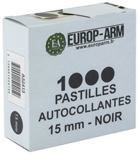 A52415-Pastilles autocollantes noires 15 et 19 mm Photo A52415-Pastilles autocollantes noires 15 et 19 mm
