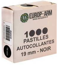 A52419-Pastilles autocollantes noires 15 et 19 mm Photo A52419-Pastilles autocollantes noires 15 et 19 mm