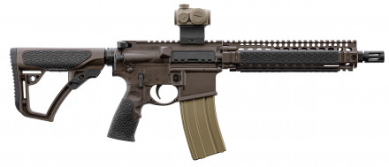 Photo DDM4102-PEW01-1 Carabine type AR15 DANIEL DEFENSE MK18 canon court 10.3'' cal. 5.56 Mil Spec Brown