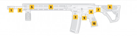 Photo DDV7181G-02 Carabine type AR15 DDM4 V7 PRO canon 18 '' cal. 5.56