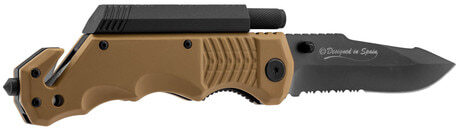 LC99812-7-Couteau pliant tactique tan / survie Photo LC99812-7-Couteau pliant tactique tan / survie