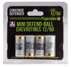 4 cartridges Mini Defend-Ball cal. 12/50 ...