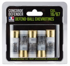 5 Defend-Ball cartridges cal. 16/67 Elastomer buckshot