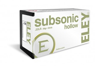 Eley Subsonic Hollow point cal .22 LR cartridges