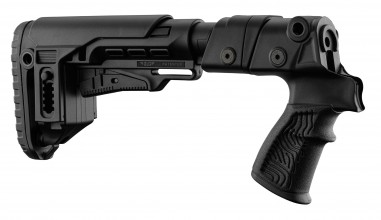 Photo PCKDLG110-02 Pack DLG TACTICAL pour fusil à pompe MOSSBERG - MAVERICK : poignée + crosse télescopique + adapteur de repli + sangle