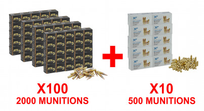 PACK 2000 ATS 5.56x45 55gr FMJ + 500 munitions ...