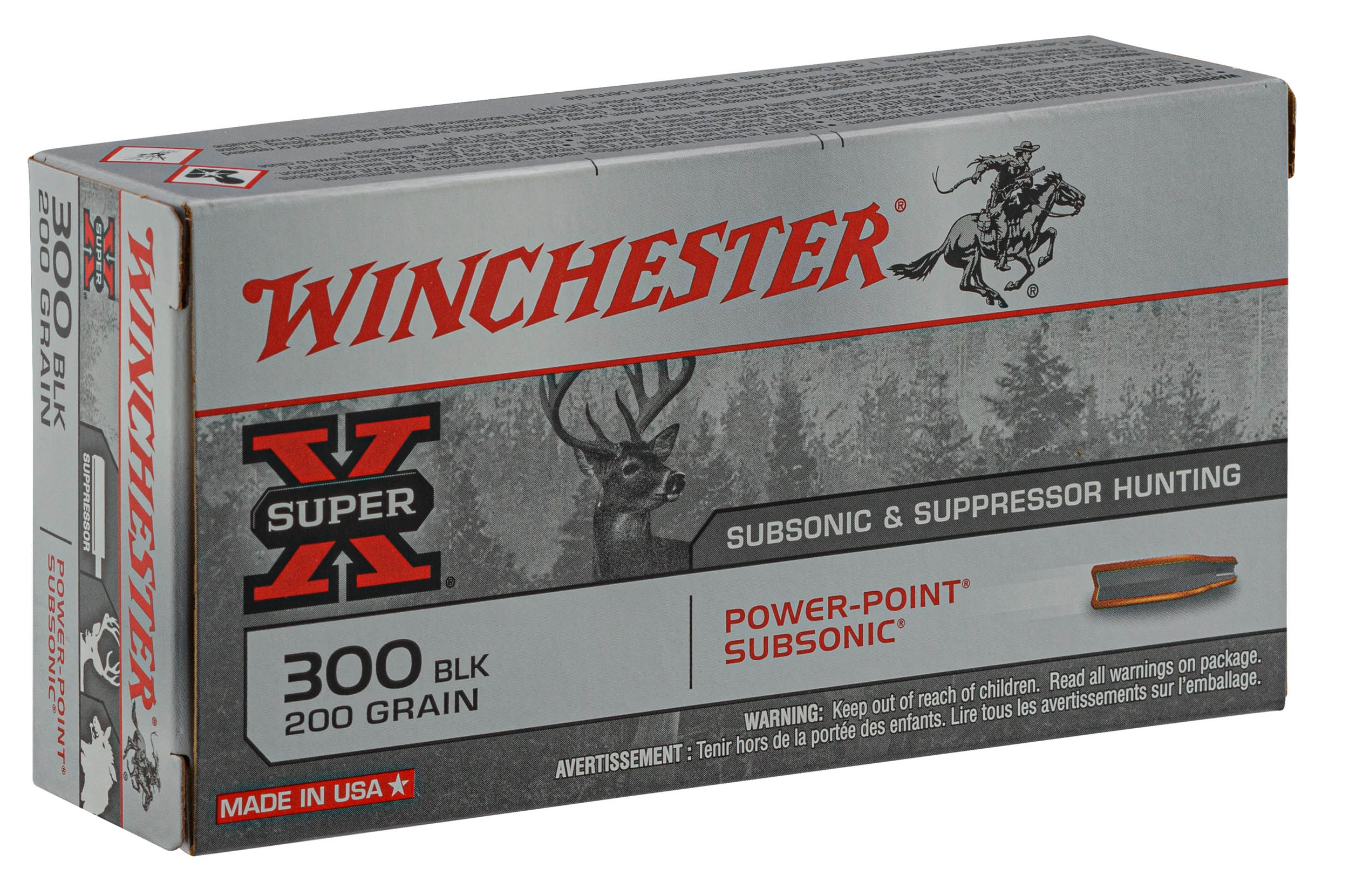BW3022-04 Cartouche Winchester Cal. 300 Black Out Subsonique