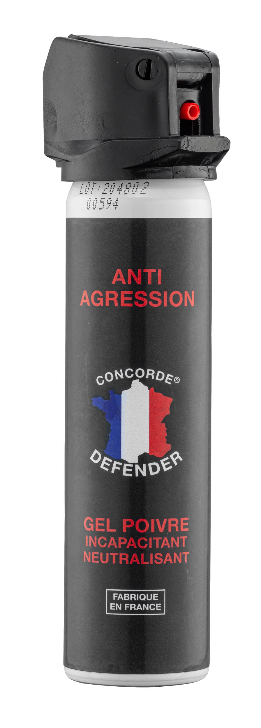 LOT de 4 Bombes Anti-Agression GEL POIVRE et GAZ , CONCORDE